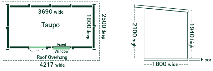 taupo garden shed floor plan